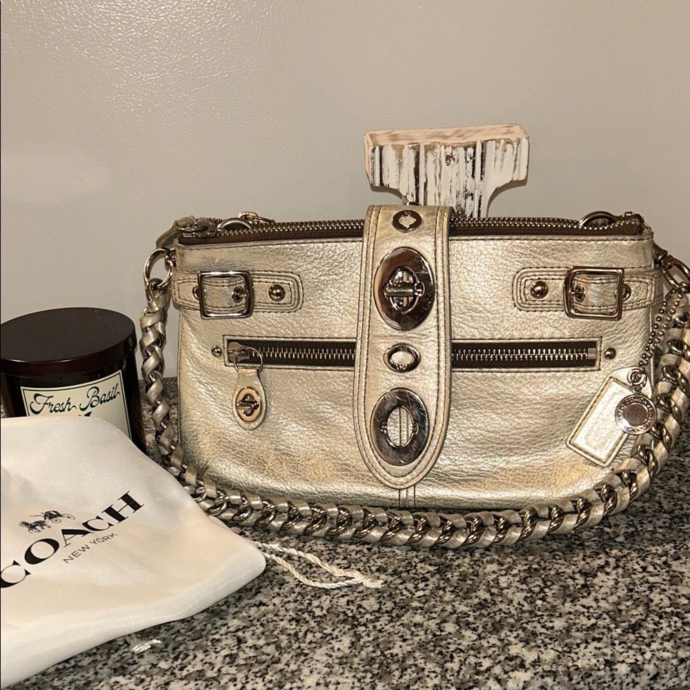 Coach Bridget 65th Anniversary Legacy Limited Ed. Bronze Clutch Shoulder Bag - Picture 3 of 16